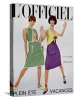 L'Officiel, June 1965 - Robes de Guy Laroche en Toile de Lin de Moreau-Walcott-Stretched Canvas