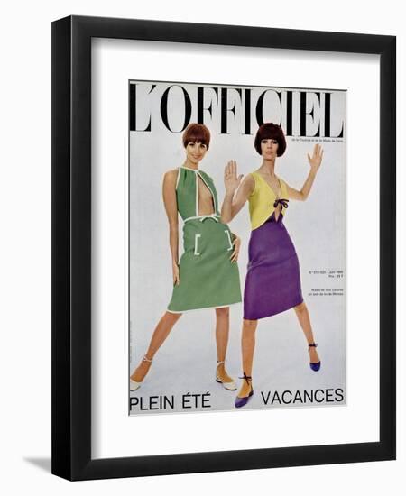 L'Officiel, June 1965 - Robes de Guy Laroche en Toile de Lin de Moreau-Walcott-Framed Art Print