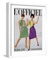 L'Officiel, June 1965 - Robes de Guy Laroche en Toile de Lin de Moreau-Walcott-Framed Art Print