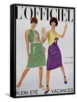 L'Officiel, June 1965 - Robes de Guy Laroche en Toile de Lin de Moreau-Walcott-Framed Stretched Canvas