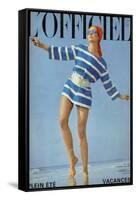 L'Officiel, June 1968 - Ensemble de Plage de Givenchy-Patrick Bertrand-Framed Stretched Canvas