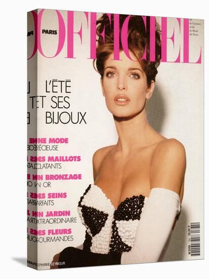 L'Officiel, June 1991 - Stéphanie Seymour, un Soutien-Gorge-Bijou Très Éton-Jean-Daniel Lorieux-Stretched Canvas