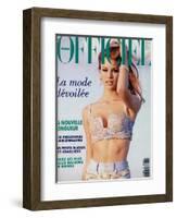 L'Officiel, June 1992 - Niki Taylor, Top Star, en Gianni Versace-Jonathan Lennard-Framed Art Print