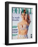 L'Officiel, June 1992 - Niki Taylor, Top Star, en Gianni Versace-Jonathan Lennard-Framed Art Print