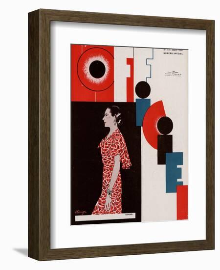 L'Officiel, March 1934 - Chanel-Lbengini & A.P. Covillot-Framed Art Print