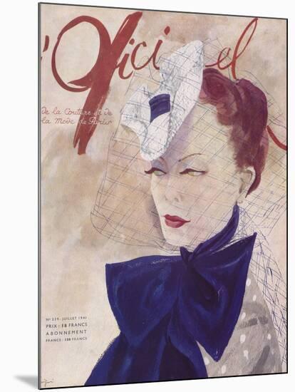 L'Officiel, March 1941 - Rose Valois-Lbenigni-Mounted Art Print