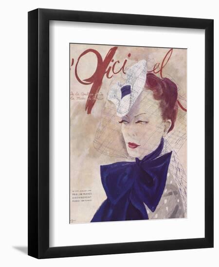 L'Officiel, March 1941 - Rose Valois-Lbenigni-Framed Art Print