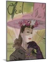 L'Officiel, March 1943 - Chapeau de Jacques Path, Paille de G.R. Pierron-Lbenigni-Mounted Art Print