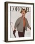 L'Officiel, March 1951 - Ensemble de Christian Dior-Philippe Pottier-Framed Art Print