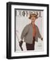 L'Officiel, March 1951 - Ensemble de Christian Dior-Philippe Pottier-Framed Art Print