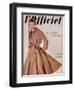 L'Officiel, March 1952 - Manteau de Christian Dior en Surah Chantung de Staron-Philippe Pottier-Framed Art Print