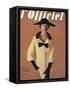 L'Officiel, March 1953 - Ensemble de Jacques Fath-Philippe Pottier-Framed Stretched Canvas