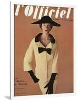 L'Officiel, March 1953 - Ensemble de Jacques Fath-Philippe Pottier-Framed Art Print