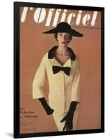 L'Officiel, March 1953 - Ensemble de Jacques Fath-Philippe Pottier-Framed Art Print