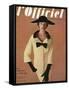 L'Officiel, March 1953 - Ensemble de Jacques Fath-Philippe Pottier-Framed Stretched Canvas