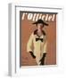 L'Officiel, March 1953 - Ensemble de Jacques Fath-Philippe Pottier-Framed Art Print