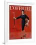 L'Officiel, March 1959 - Tailleur de Christian Dior en Lainage Matignon de Dormeuil-Arsac-Framed Premium Giclee Print