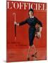 L'Officiel, March 1959 - Tailleur de Christian Dior en Lainage Matignon de Dormeuil-Arsac-Mounted Art Print