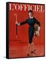 L'Officiel, March 1959 - Tailleur de Christian Dior en Lainage Matignon de Dormeuil-Arsac-Framed Stretched Canvas