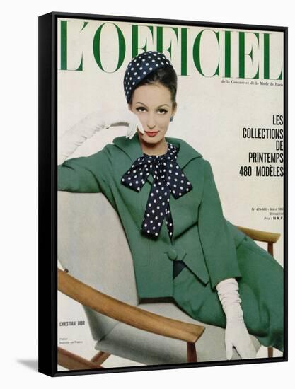 L'Officiel, March 1962 - Christian Dior-Philippe Pottier-Framed Stretched Canvas