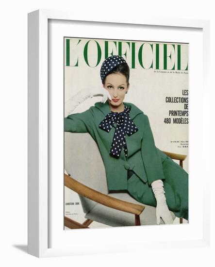 L'Officiel, March 1962 - Christian Dior-Philippe Pottier-Framed Art Print