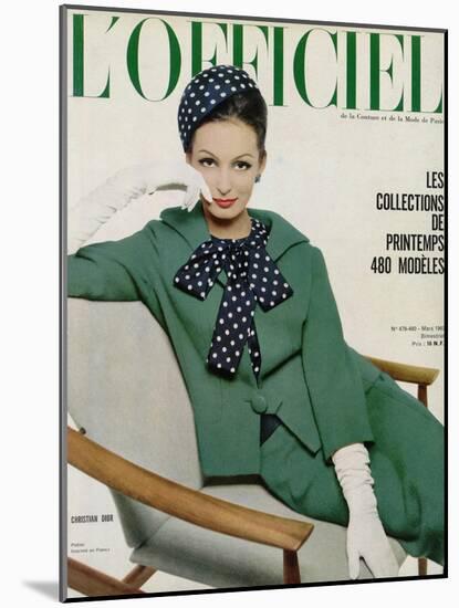 L'Officiel, March 1962 - Christian Dior-Philippe Pottier-Mounted Art Print