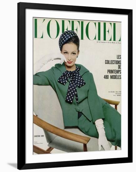 L'Officiel, March 1962 - Christian Dior-Philippe Pottier-Framed Art Print