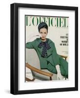 L'Officiel, March 1962 - Christian Dior-Philippe Pottier-Framed Art Print