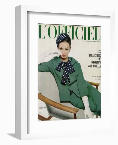 L'Officiel, March 1962 - Christian Dior-Philippe Pottier-Framed Art Print