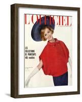 L'Officiel, March 1963 - Ensemble de Christian Dior-Philippe Pottier-Framed Art Print