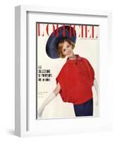 L'Officiel, March 1963 - Ensemble de Christian Dior-Philippe Pottier-Framed Art Print