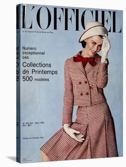 L'Officiel, March 1964 - Tailleur de Christian Dior-Guégan-Stretched Canvas