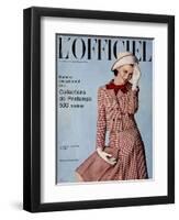 L'Officiel, March 1964 - Tailleur de Christian Dior-Guégan-Framed Art Print