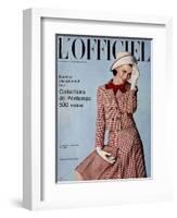 L'Officiel, March 1964 - Tailleur de Christian Dior-Guégan-Framed Art Print