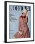 L'Officiel, March 1964 - Tailleur de Christian Dior-Guégan-Framed Art Print