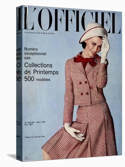 L'Officiel, March 1964 - Tailleur de Christian Dior-Guégan-Stretched Canvas
