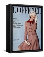 L'Officiel, March 1964 - Tailleur de Christian Dior-Guégan-Framed Stretched Canvas