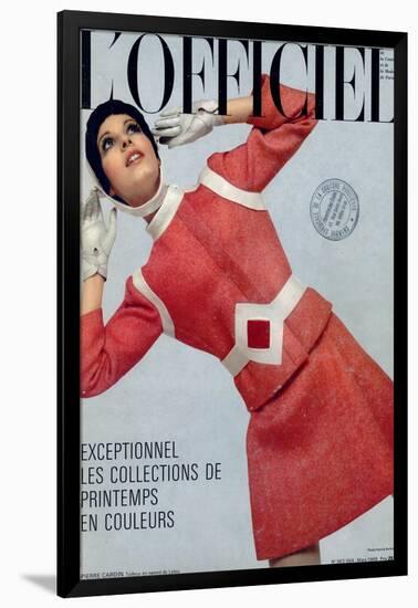 L'Officiel, March 1969 - Pierre Cardin, Tailleur en Tweed de Leleu-Patrick Bertrand-Framed Art Print