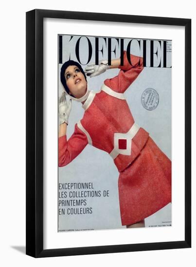 L'Officiel, March 1969 - Pierre Cardin, Tailleur en Tweed de Leleu-Patrick Bertrand-Framed Art Print