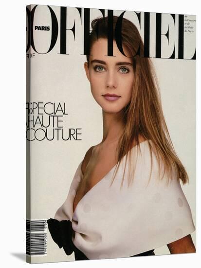 L'Officiel, March 1987 - Roberta Porte une Robe de Cocktail de Nina Ricci en Shantung de Taroni-Robert Diadul-Stretched Canvas