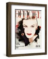 L'Officiel, March 1990 - Nathalie Bachmann-David Wooley-Framed Art Print