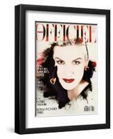 L'Officiel, March 1990 - Nathalie Bachmann-David Wooley-Framed Art Print