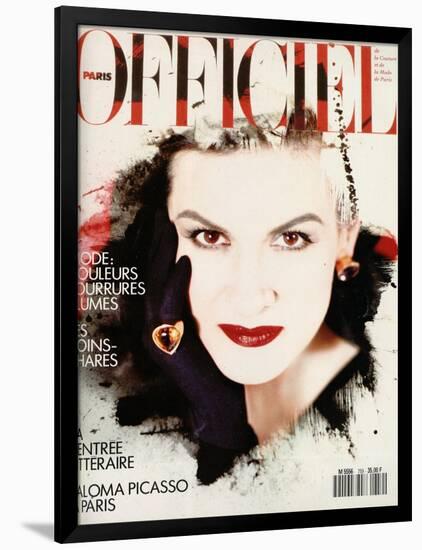 L'Officiel, March 1990 - Nathalie Bachmann-David Wooley-Framed Art Print