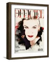 L'Officiel, March 1990 - Nathalie Bachmann-David Wooley-Framed Art Print