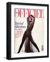 L'Officiel, March 1991 - Monica Bellucci-Peter Hônnemann-Framed Art Print