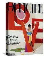 L'Officiel, March 1992 - Love, Le Mot Fétiche d'Yves Saint Laurent-Jonathan Lennard-Stretched Canvas