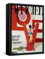 L'Officiel, March 1992 - Love, Le Mot Fétiche d'Yves Saint Laurent-Jonathan Lennard-Framed Stretched Canvas