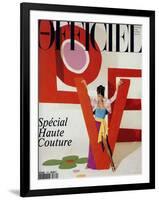 L'Officiel, March 1992 - Love, Le Mot Fétiche d'Yves Saint Laurent-Jonathan Lennard-Framed Art Print