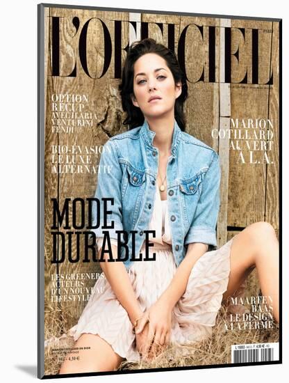 L'Officiel, March 2010 - Marion Cotillard Porte une Robe en Soie, Dior-Koto Bolofo-Mounted Art Print