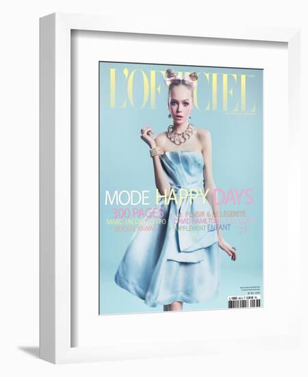 L'Officiel, March 2012 - Siri Tollerod-Marcin Tyszka-Framed Art Print